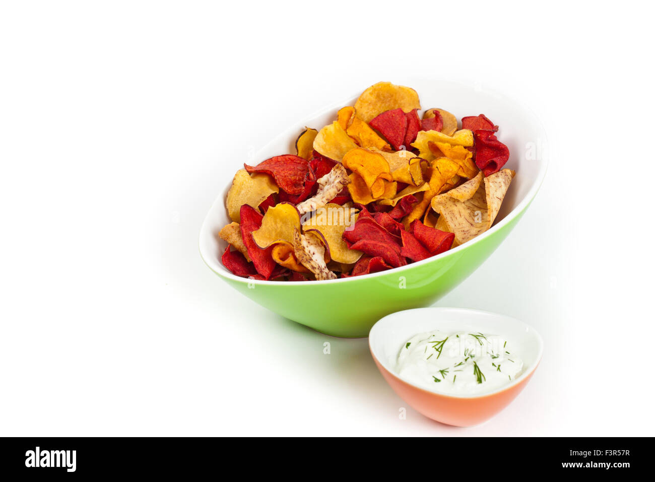 Organic Vegetable Chips Stock Photo Alamy