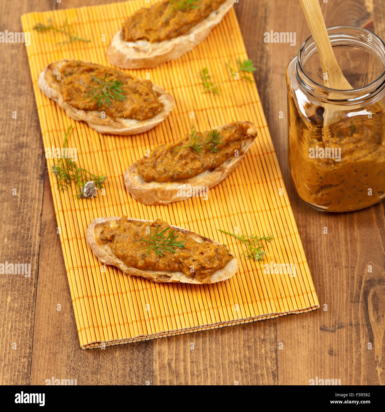 Eggplant and Zucchini Spread Stock Photo Alamy