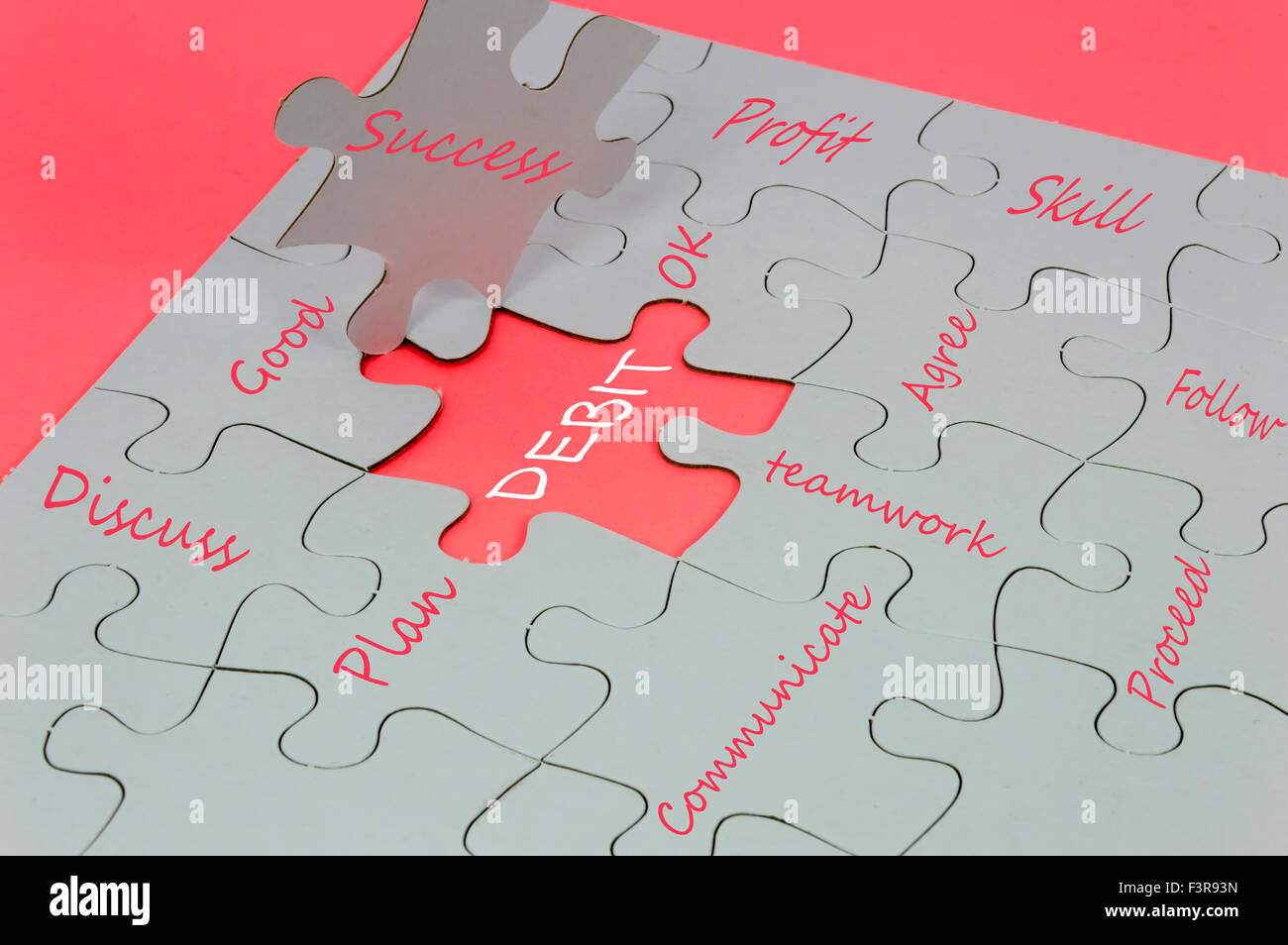 Business behavior language on white jigsaw puzzle Stock Photo - Alamy