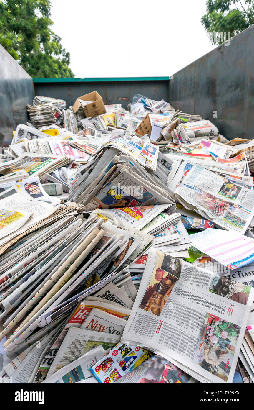 A stack of old newspaper for recycle Stock Photo Alamy
