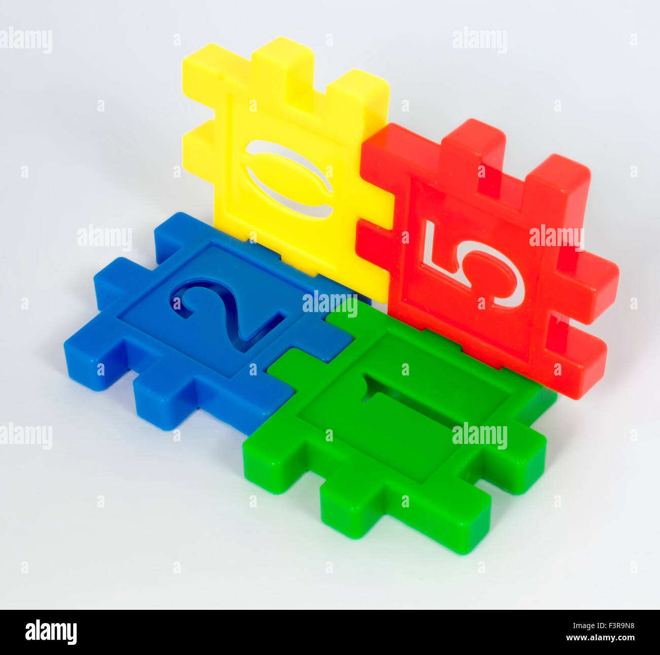Colorful toy of numbers with white background Stock Photo - Alamy