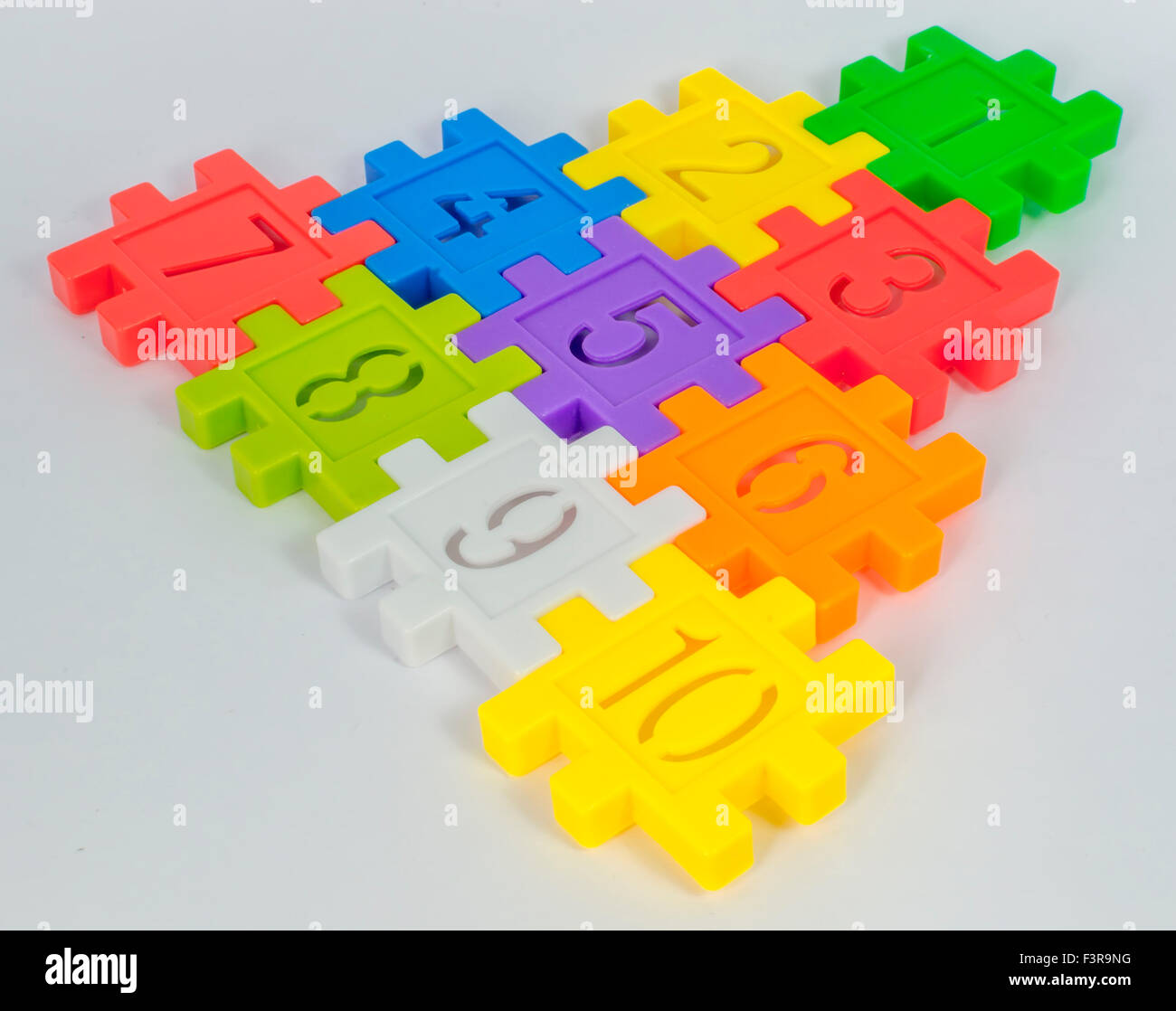 Colorful toy of numbers with white background Stock Photo - Alamy