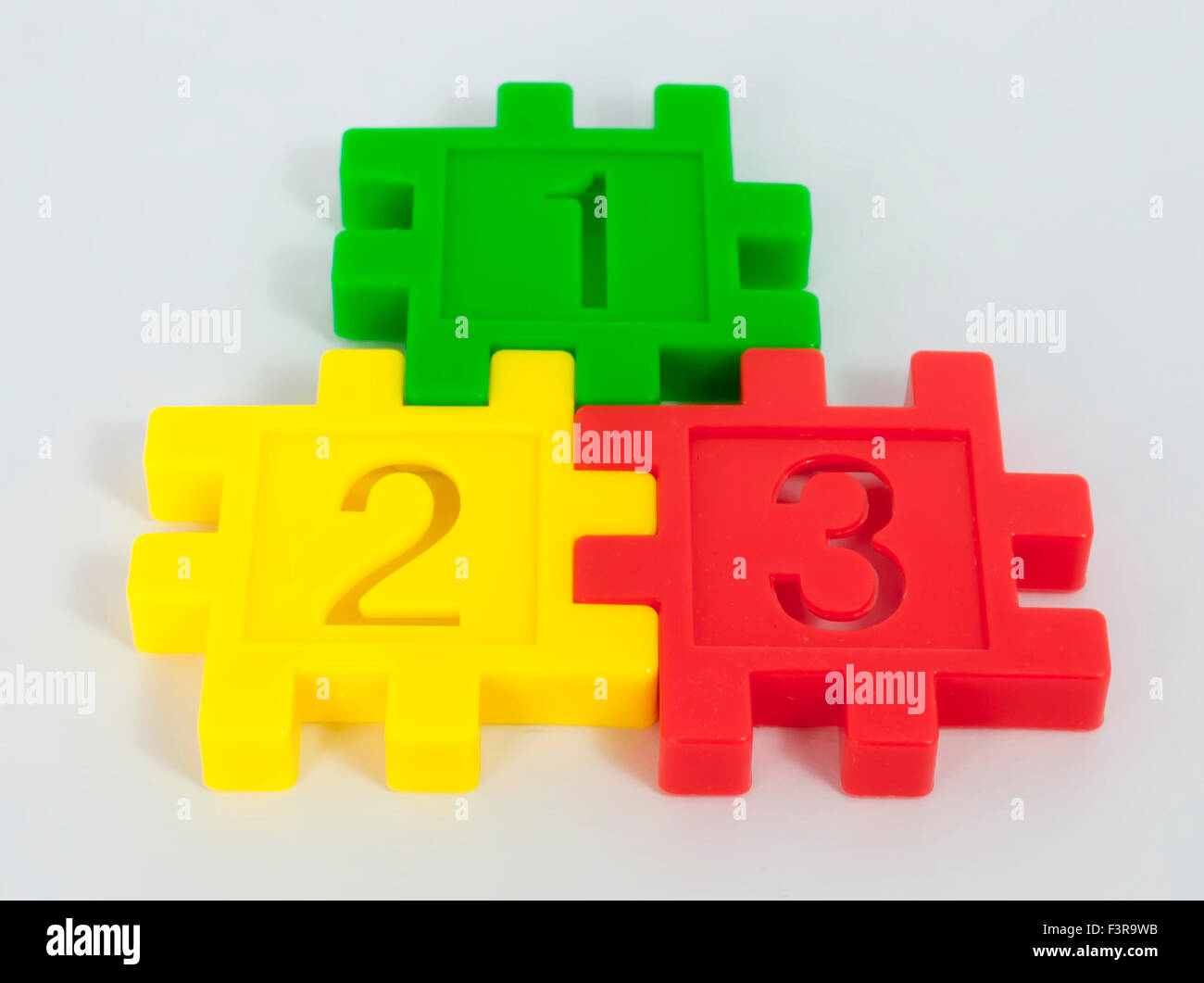 Colorful toy of numbers with white background Stock Photo - Alamy