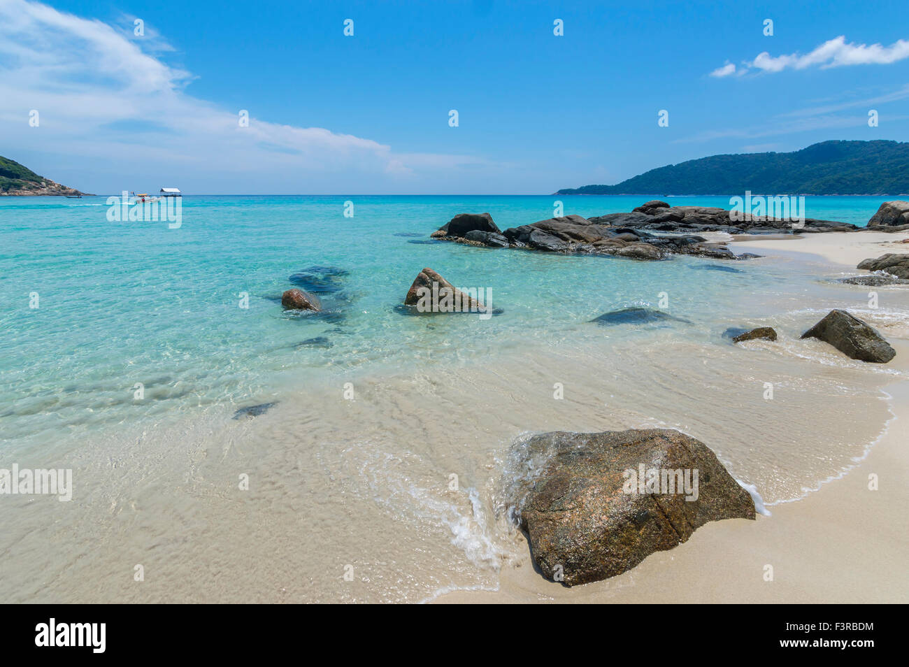Clear water with blue skies Stock Photo - Alamy