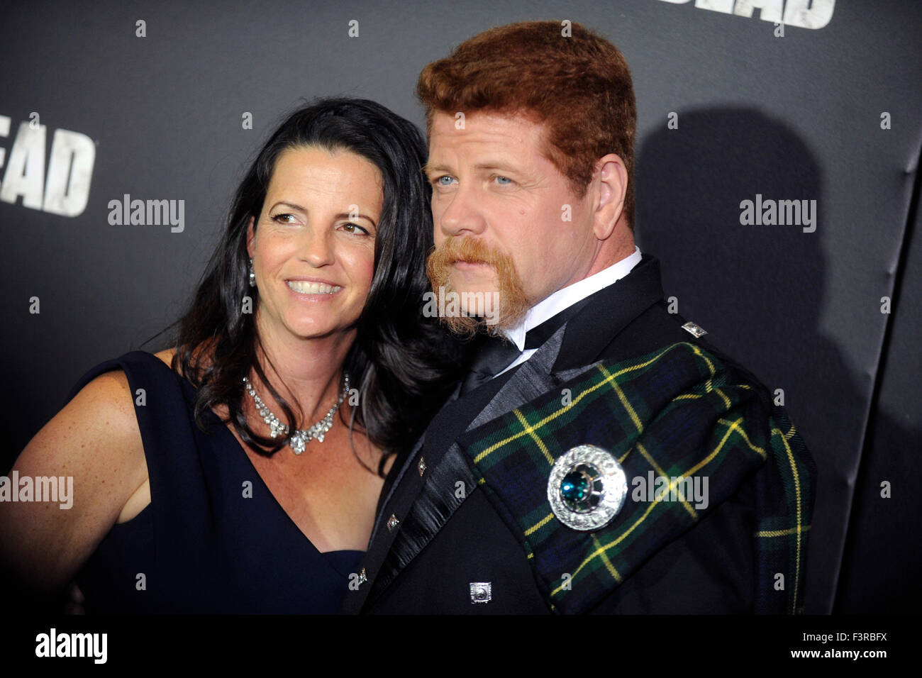 New York City. 9th Oct, 2015. Michael Cudlitz and wife Rachel Cudlitz attend AMC's 'The Walking