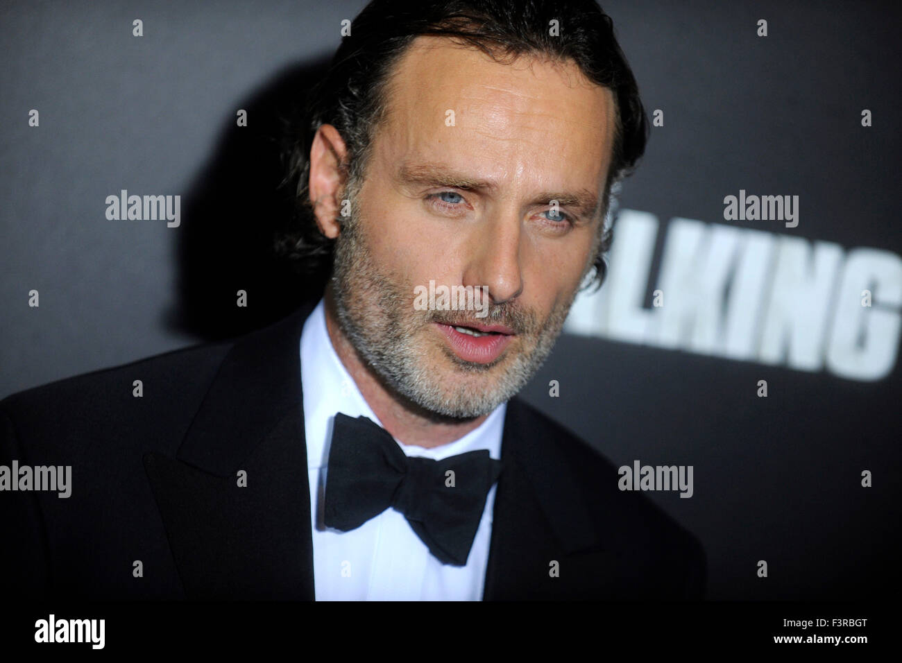 New York City. 9th Oct, 2015. Andrew Lincoln attends AMC's 'The Walking Dead' Season 6 Fan Premiere Event 2015 at Madison Square Garden on October 9, 2015 in New York City./picture alliance © dpa/Alamy Live News Stock Photo