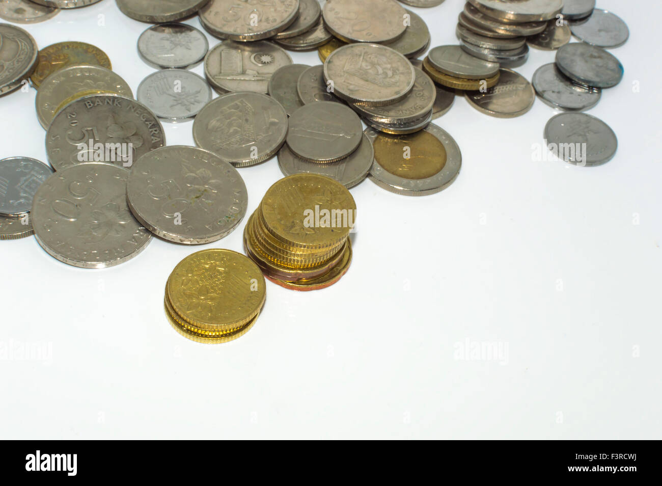 Stack coin with with background Stock Photo - Alamy