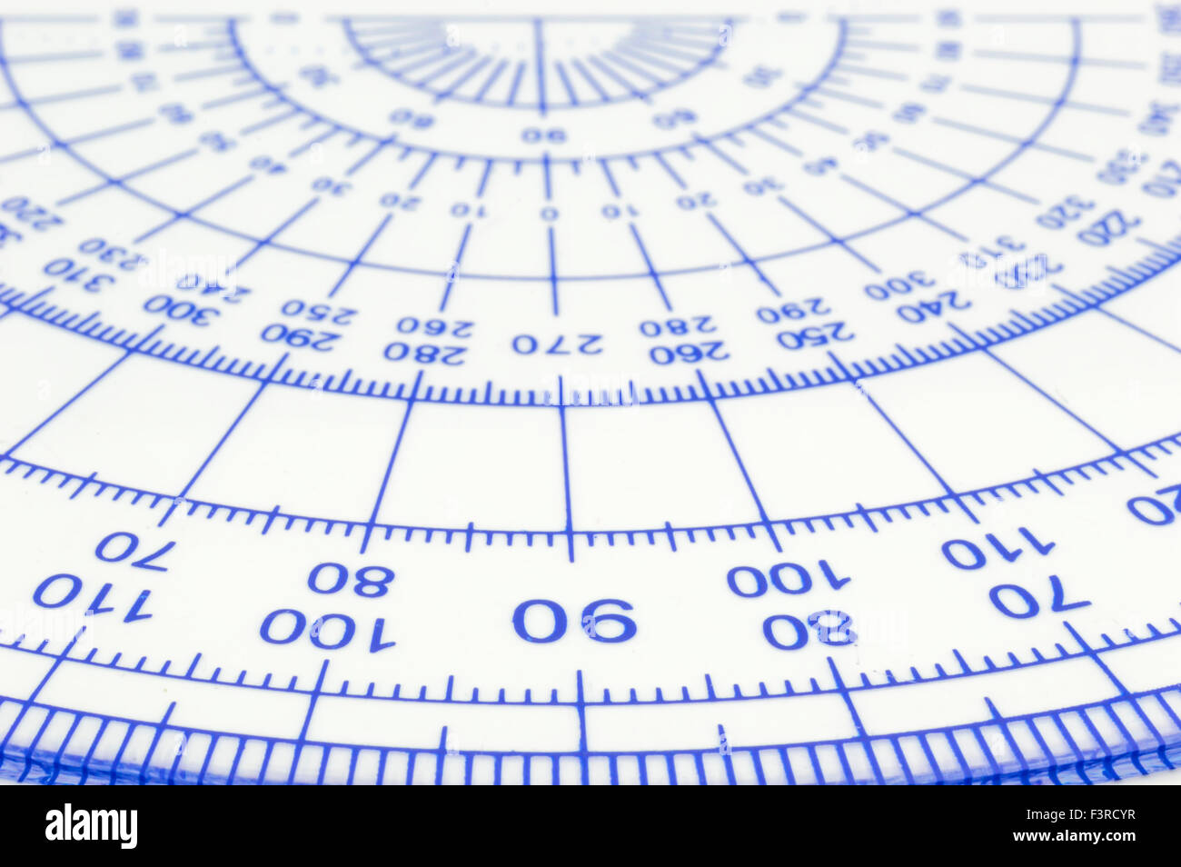 Geometry ruler macro isolated white background Stock Photo - Alamy