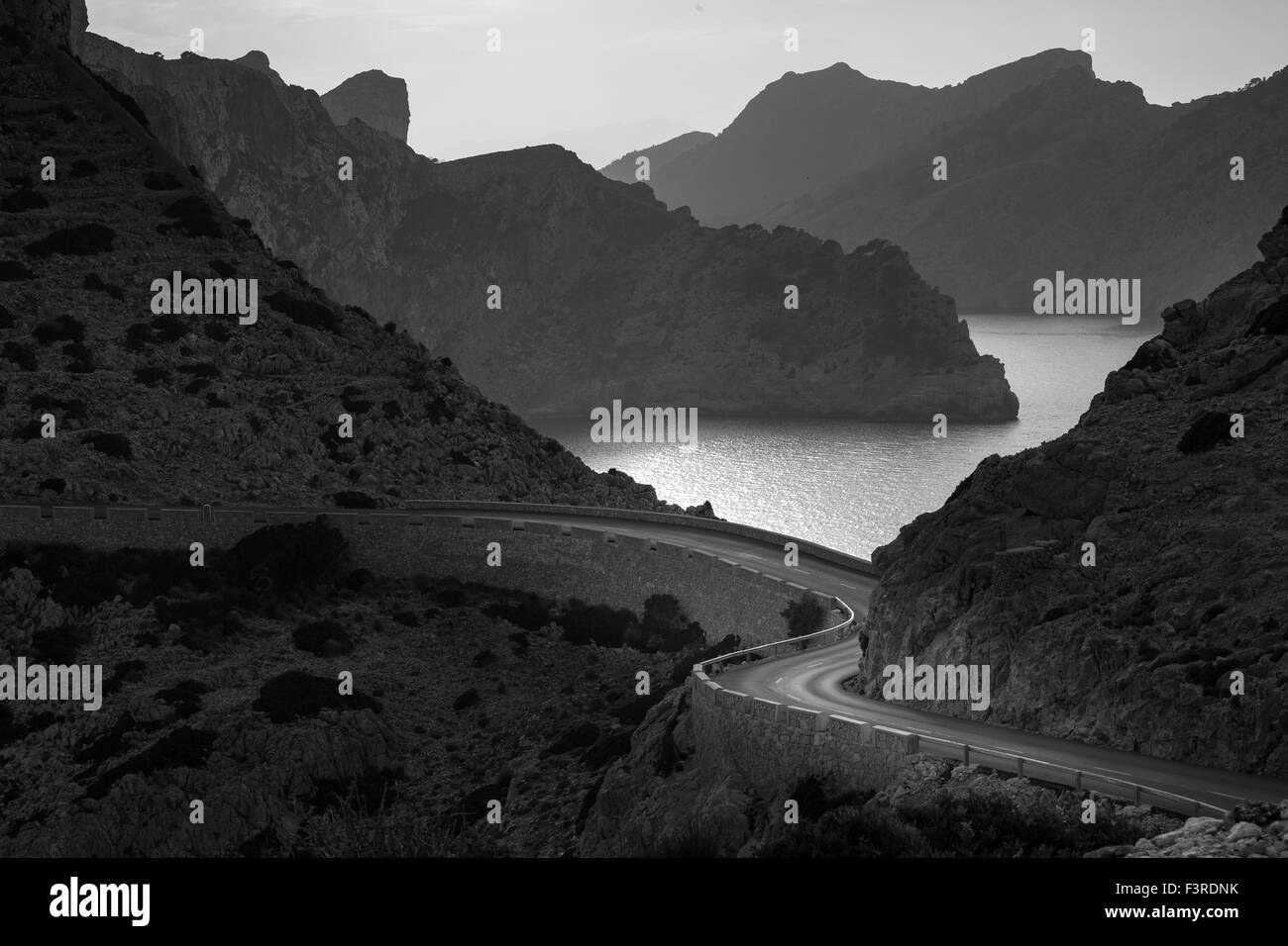 The road to Cap de Formentor in Majorca, not for the faint hearted. Stock Photo