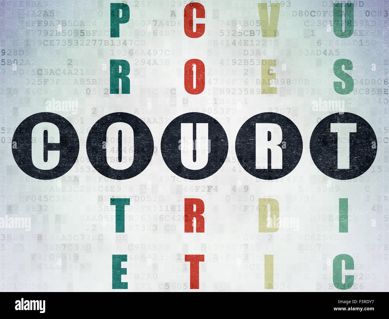 Law concept: Court in Crossword Puzzle Stock Photo Alamy