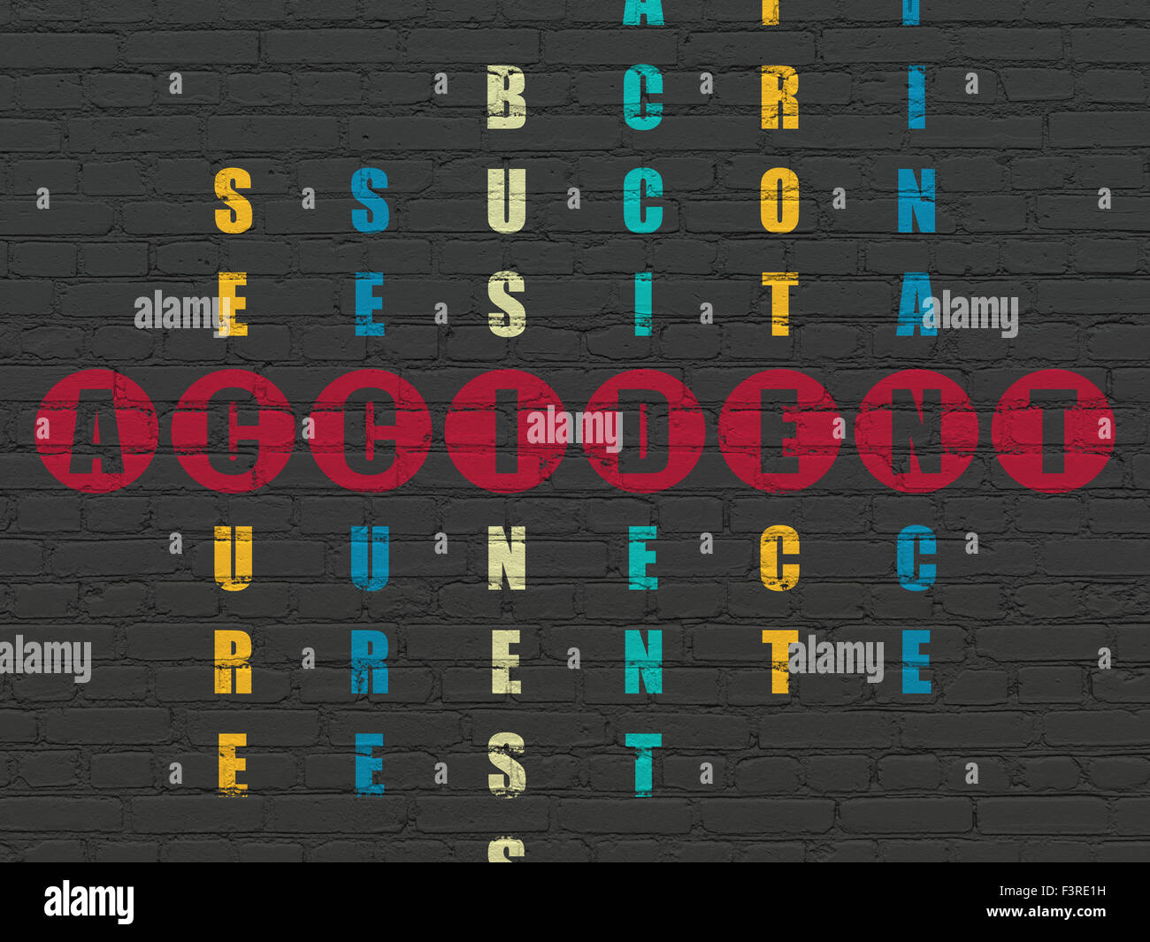 Insurance concept: Accident in Crossword Puzzle Stock Photo Alamy