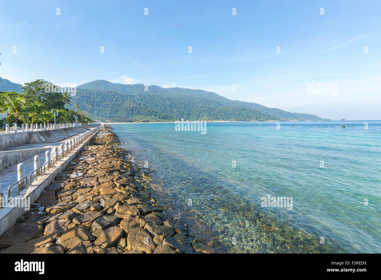 Beach rock with clear water Stock Photo - Alamy