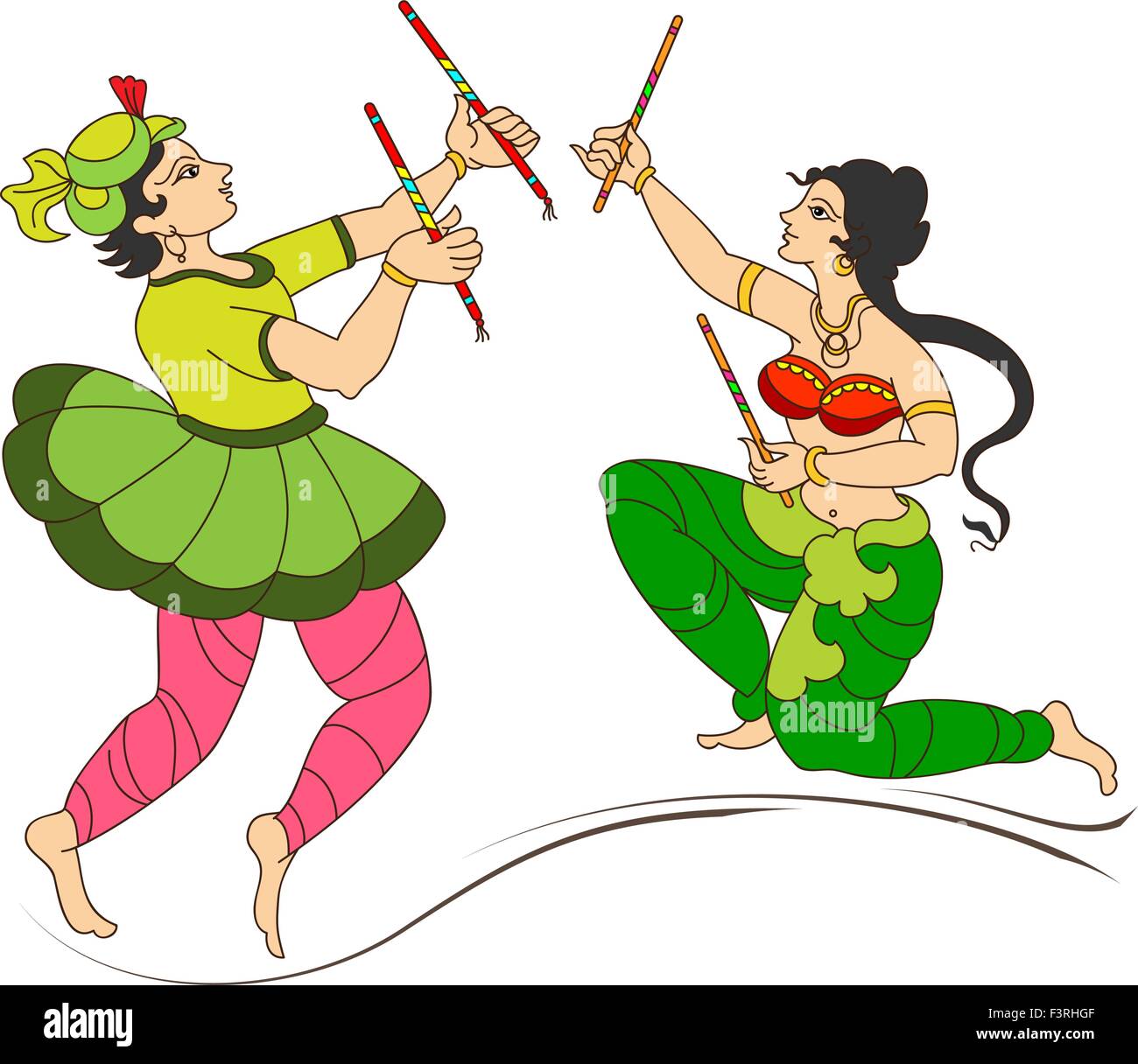 Garba Indian Dance Vector Art Stock Vector Image & Art Alamy