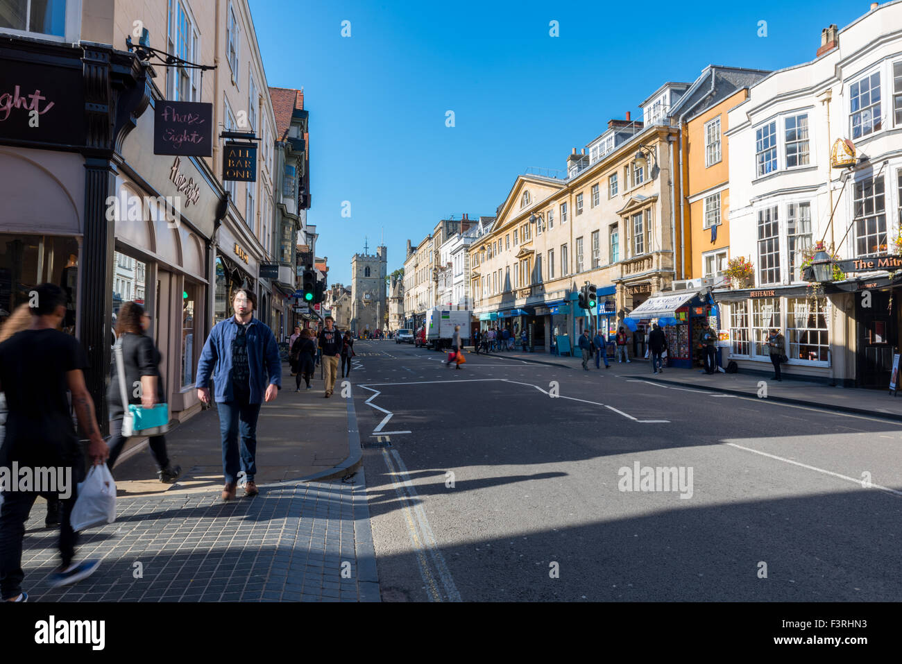 The High Street in Oxford City Oxfordshire UK Stock Photo Alamy
