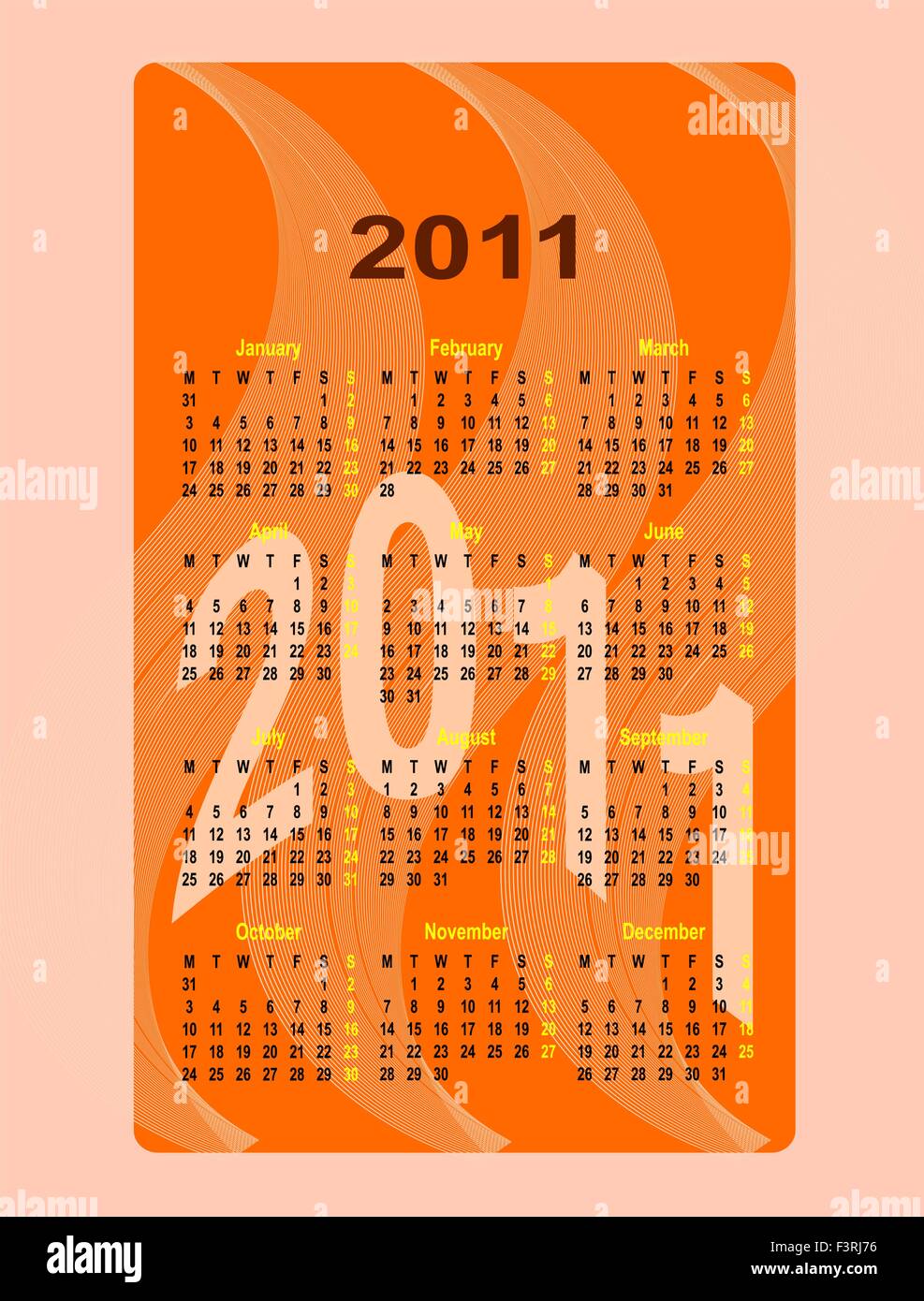 Calendar Design 2011 Vector Art Stock Vector Image & Art - Alamy