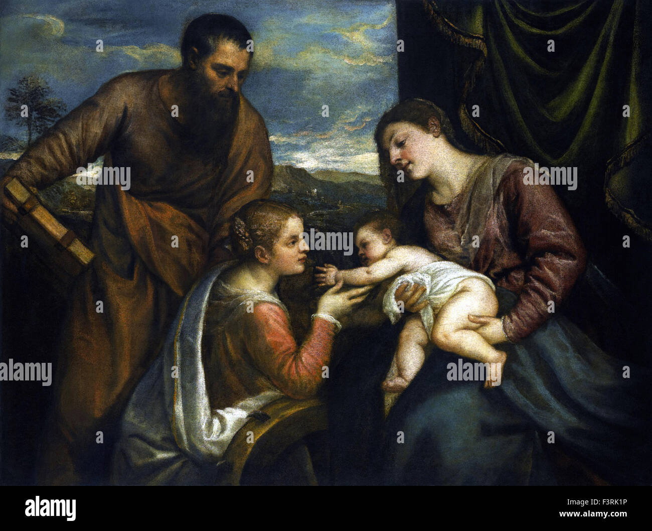 Tiziano Vecellio - Titian - A Sacra Conversazione Stock Photo