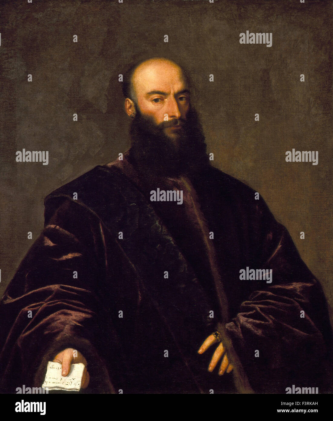 Tiziano Vecellio - Titian - Portrait of Giacomo Dolfin Stock Photo
