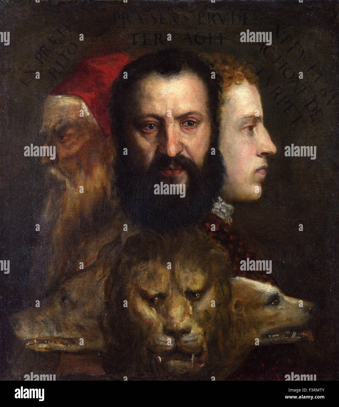 Tiziano Vecellio - Titian - An Allegory of Prudence Stock Photo