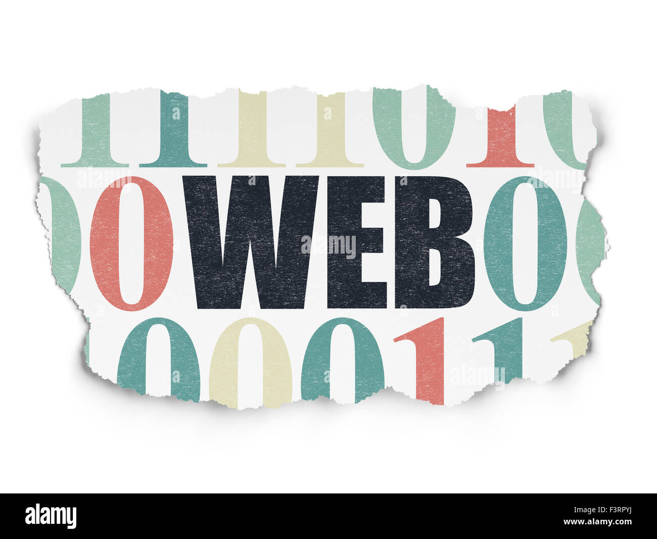 Web development concept: Web on Torn Paper background Stock Photo