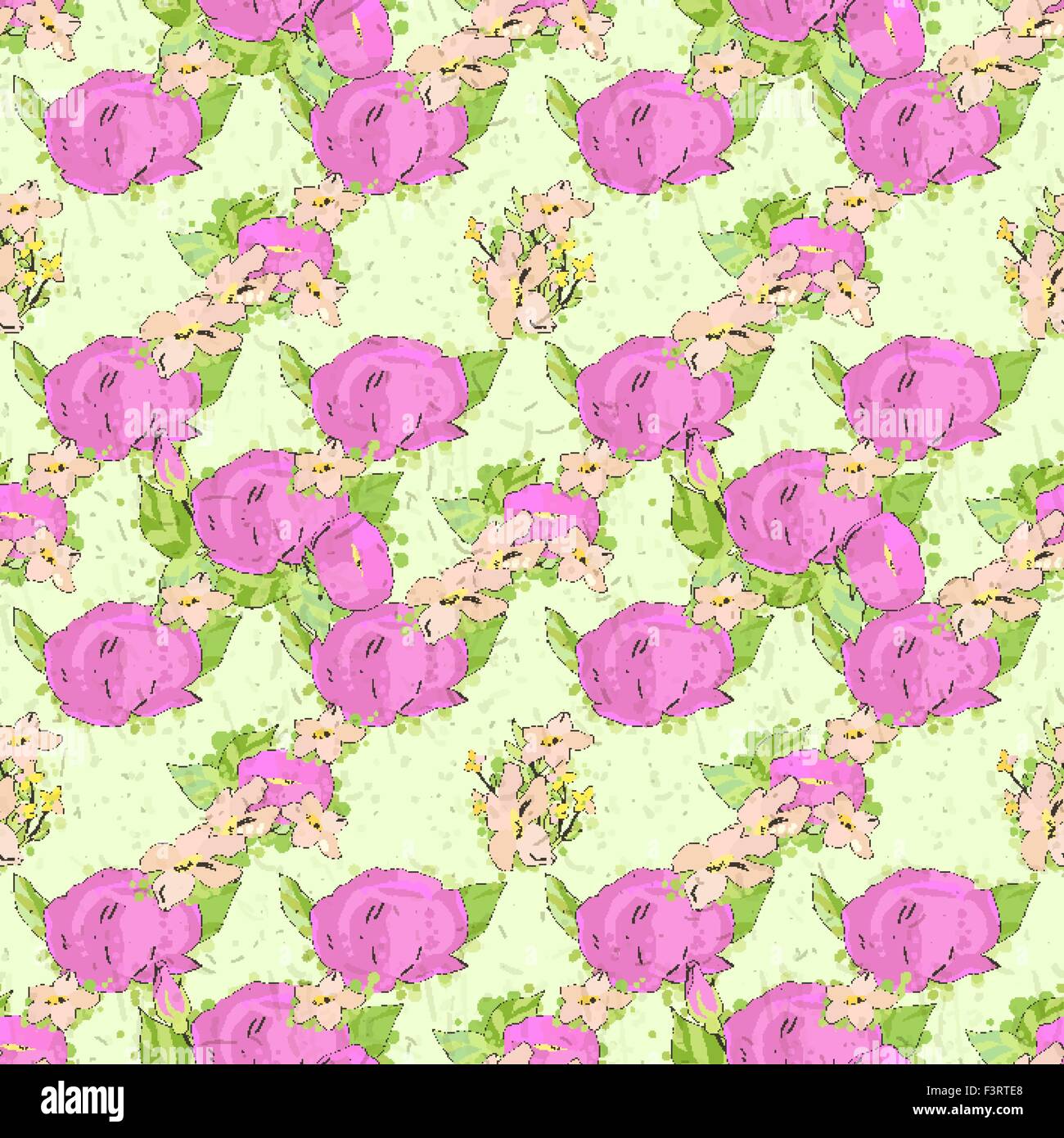 Seamless pattern with pink peonies Stock Vector Image & Art - Alamy