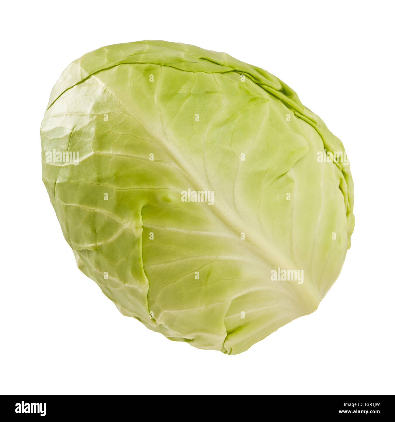 Green cabbage isolated on white background Stock Photo