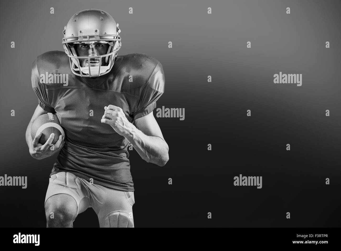 American football player in red Black and White Stock Photos & Images ...