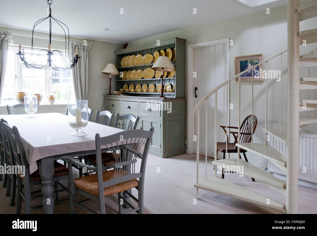 dining table and dresser Stock Photo Alamy