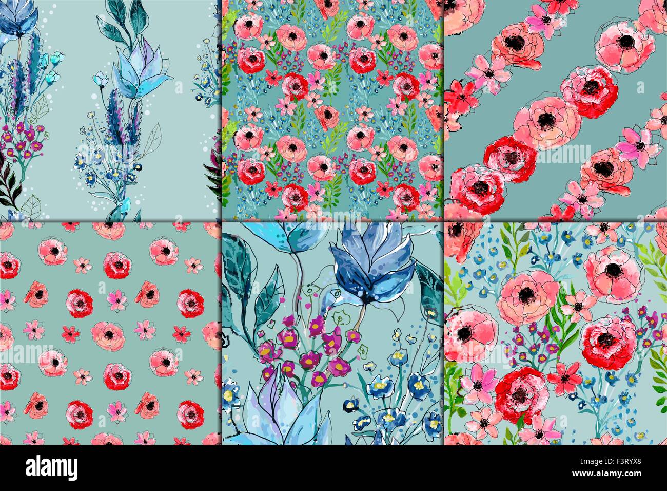 Seamless floral pattern Stock Vector Image & Art - Alamy