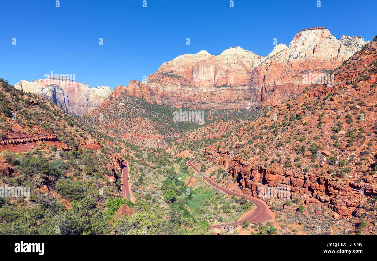 Mountain landscape in Zion National Park, Utah, USA. Stock Photo