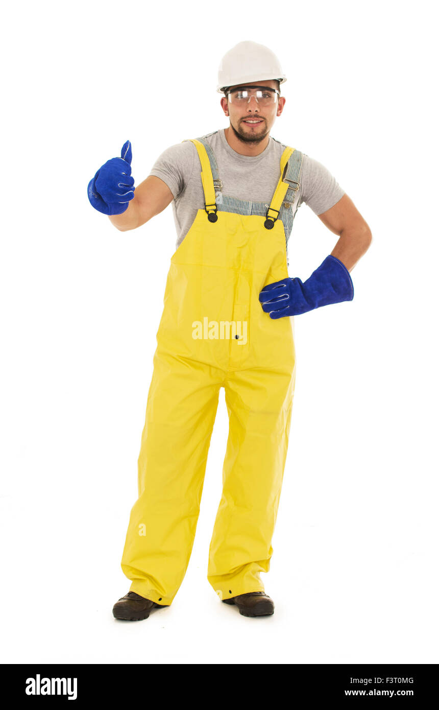 hispanic rain suit Stock Photo