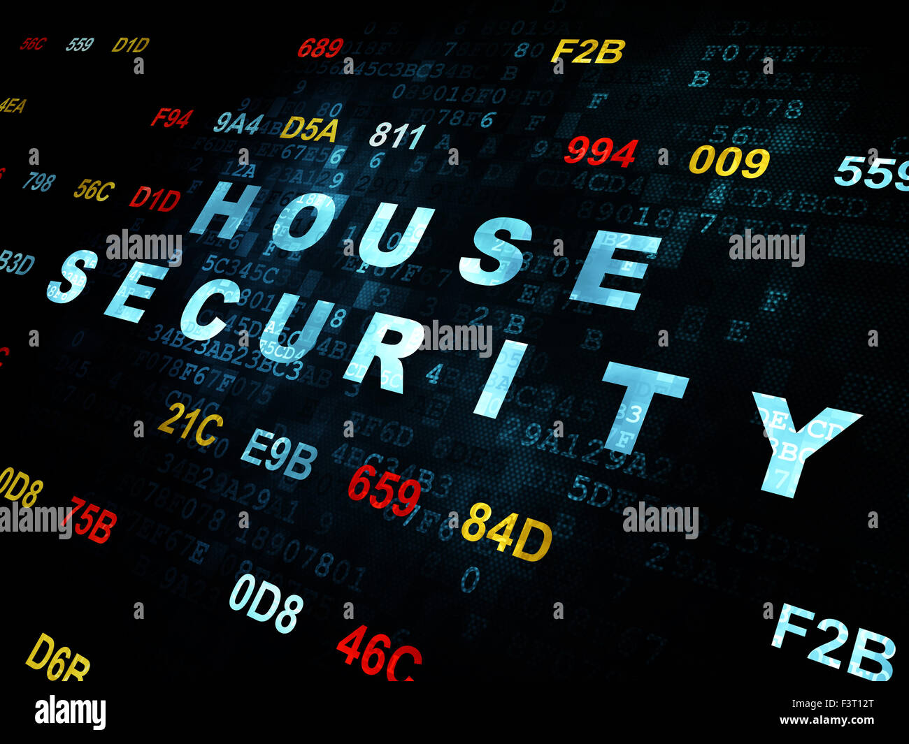 Protection concept: House Security on Digital background Stock Photo ...