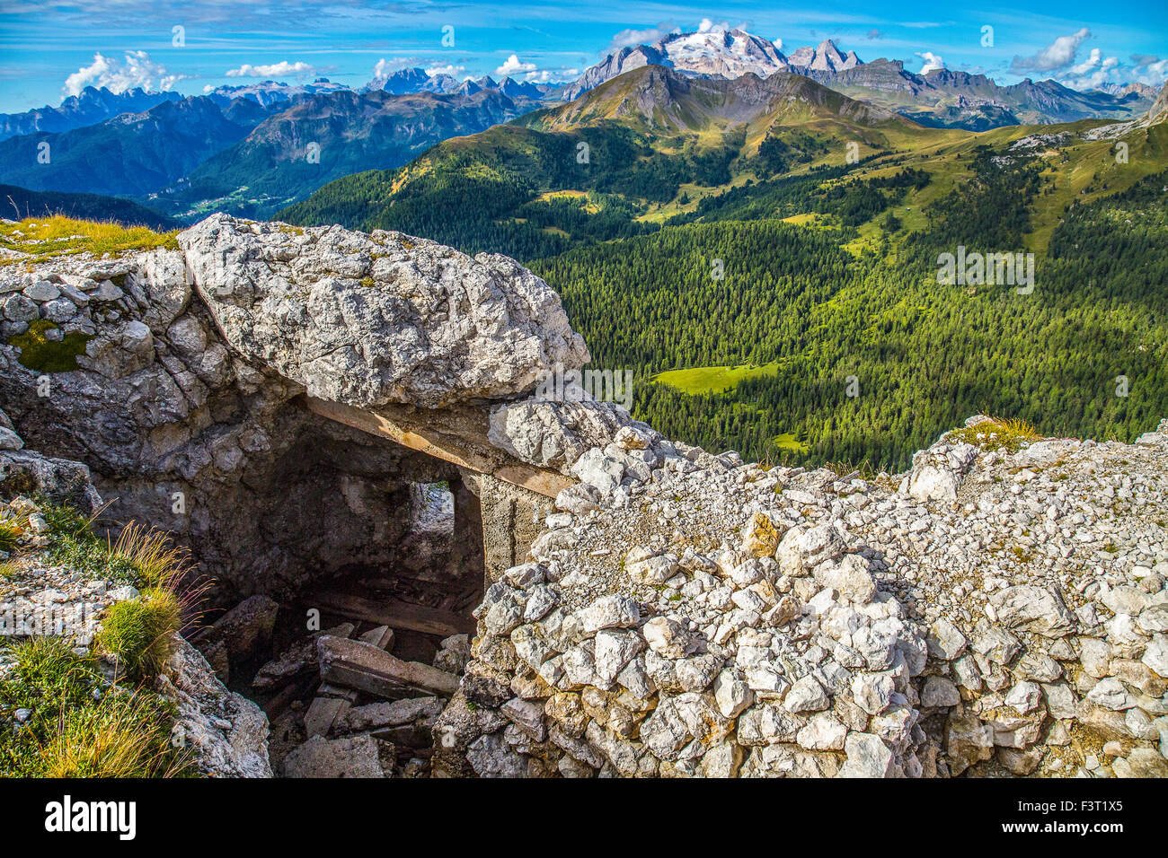 Italy Veneto Station Sass de Stria Stock Photo