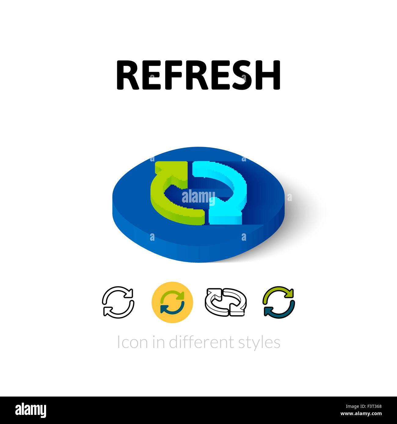 Refresh icon in different style Stock Vector Image & Art - Alamy