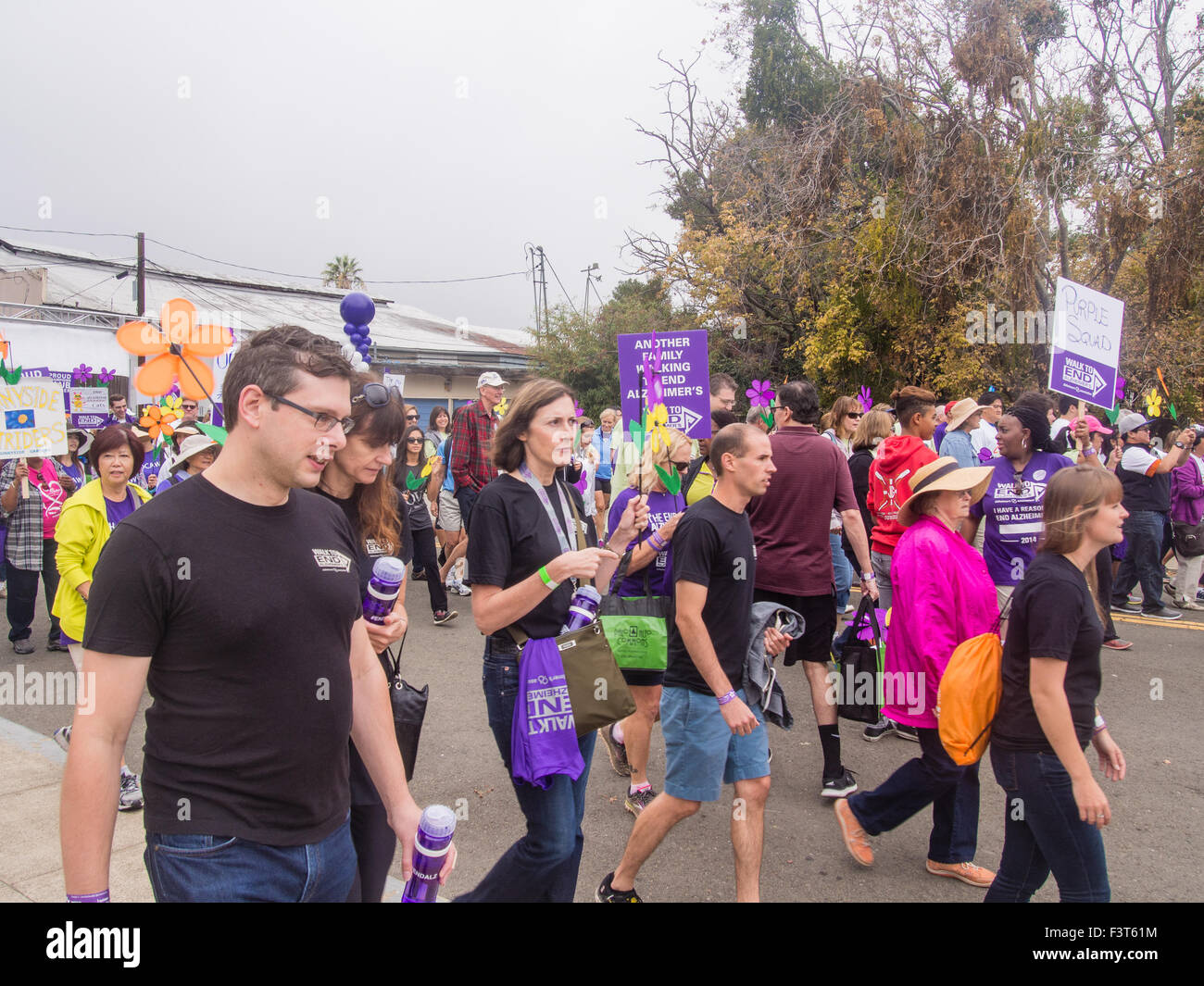 SAN JOSE, CA/USA - October 10, 2015: San Jose Walk to End Alzheimer’s is a part the world’s largest event to raise awareness and Stock Photo