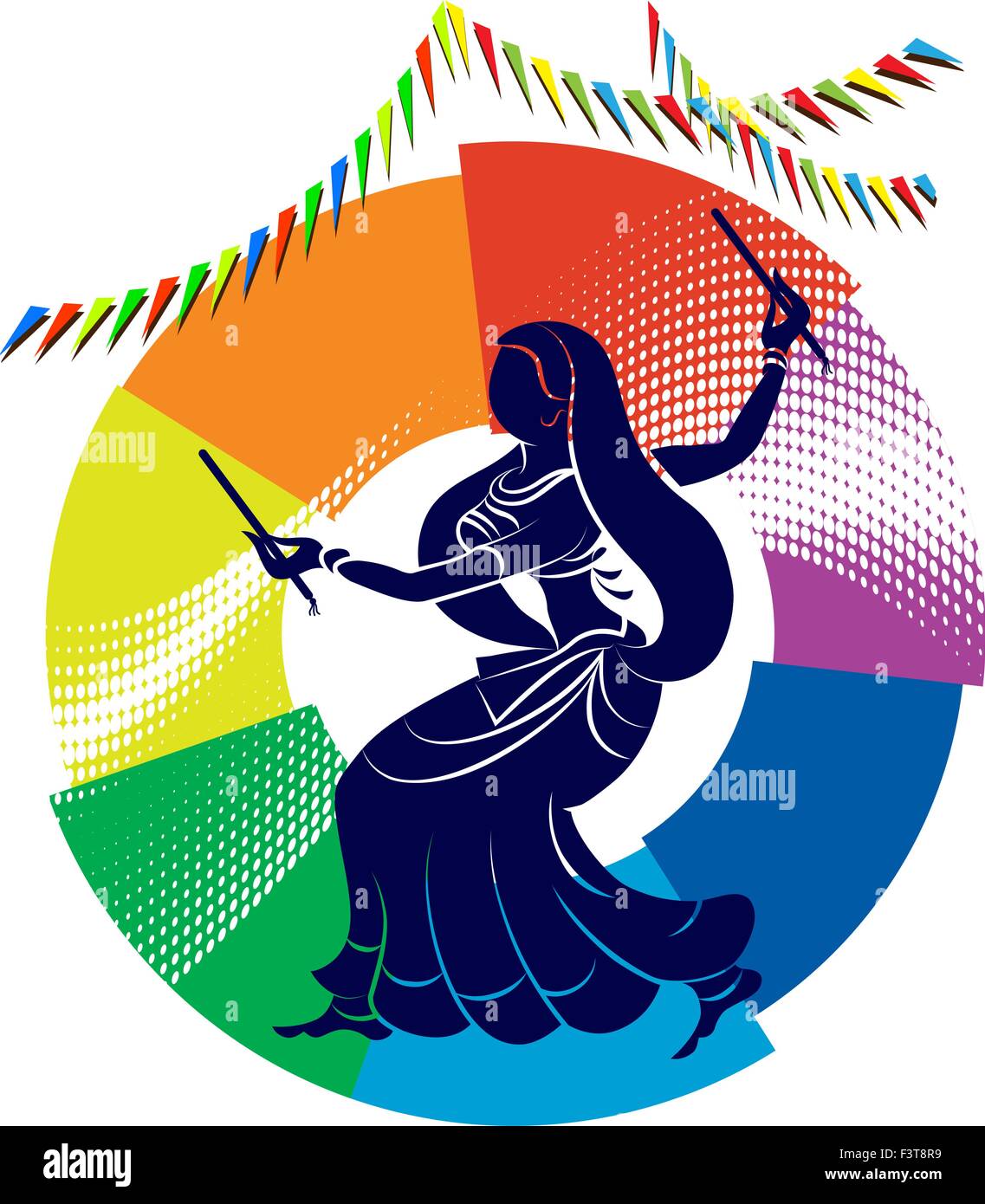 Raas Garba Logo Flyer