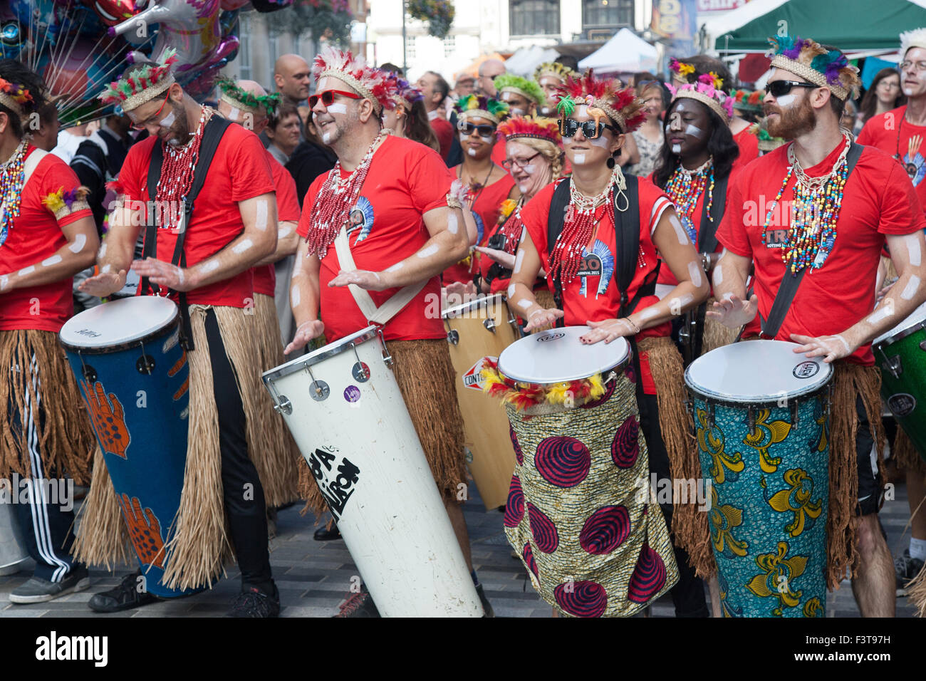 Brasilian samba drummers parade drums hi-res stock photography and ...