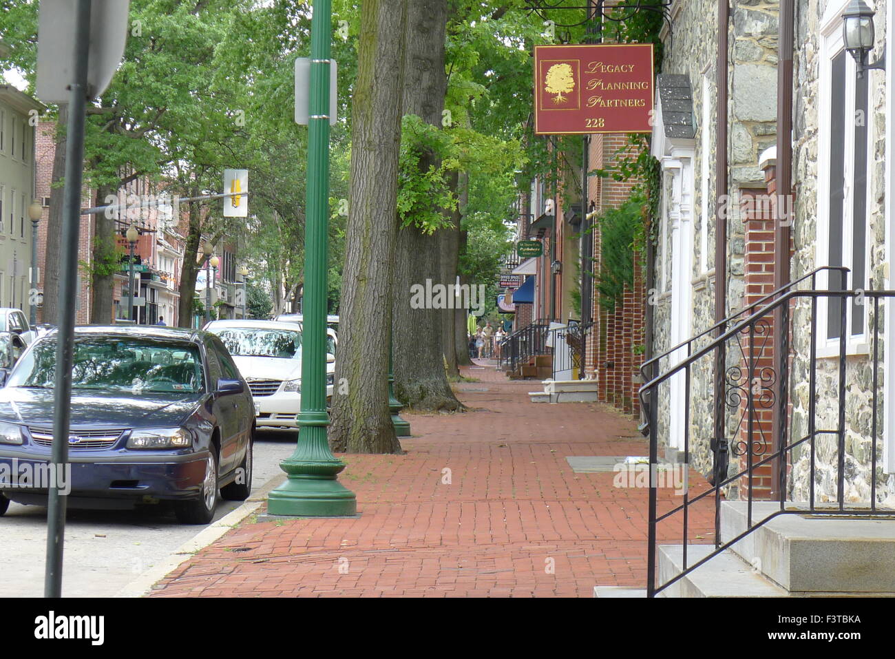Gay Street in West Chester, Pennsylvania Stock Photo