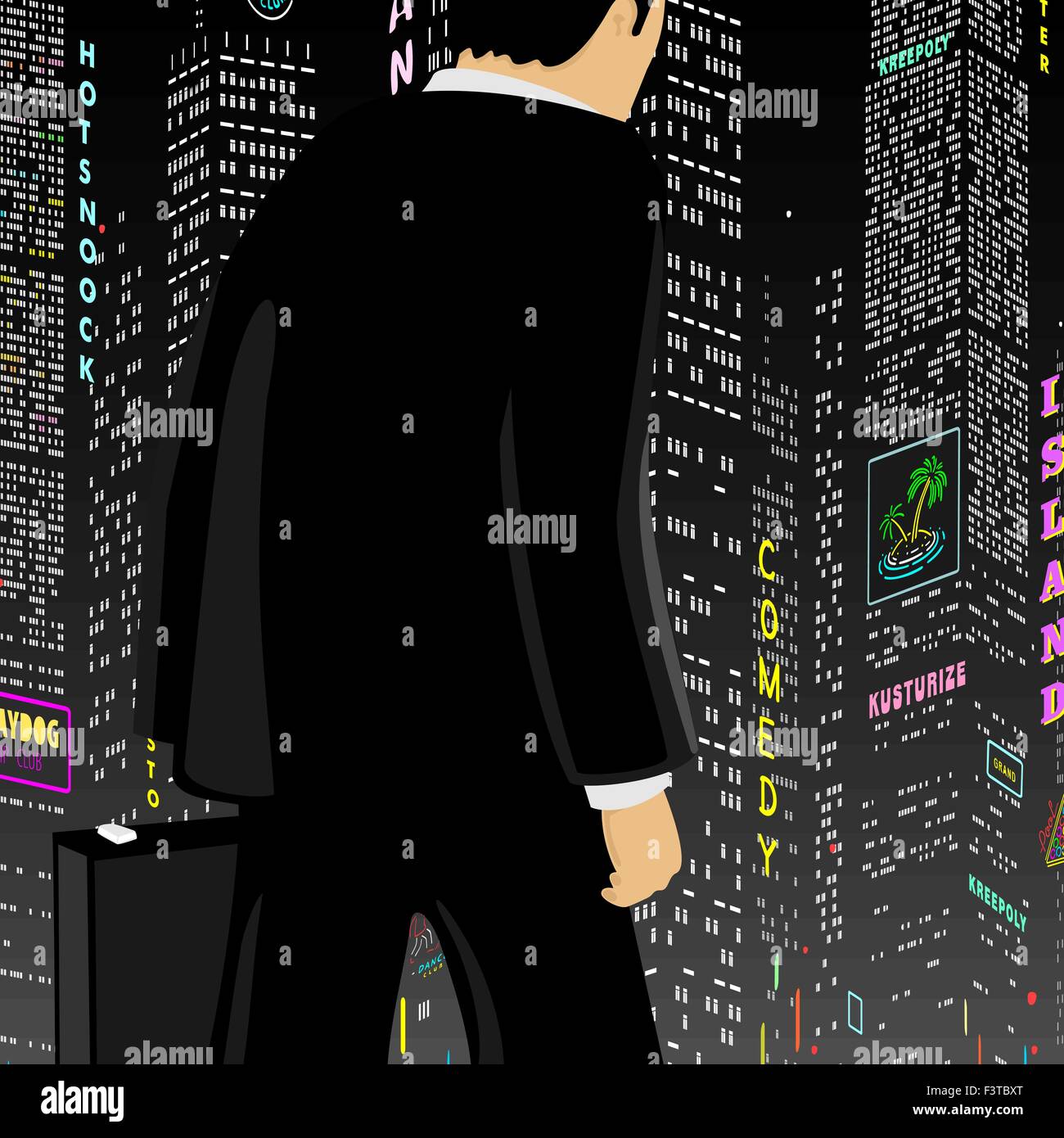 Night man on background Stock Vector Images - Alamy