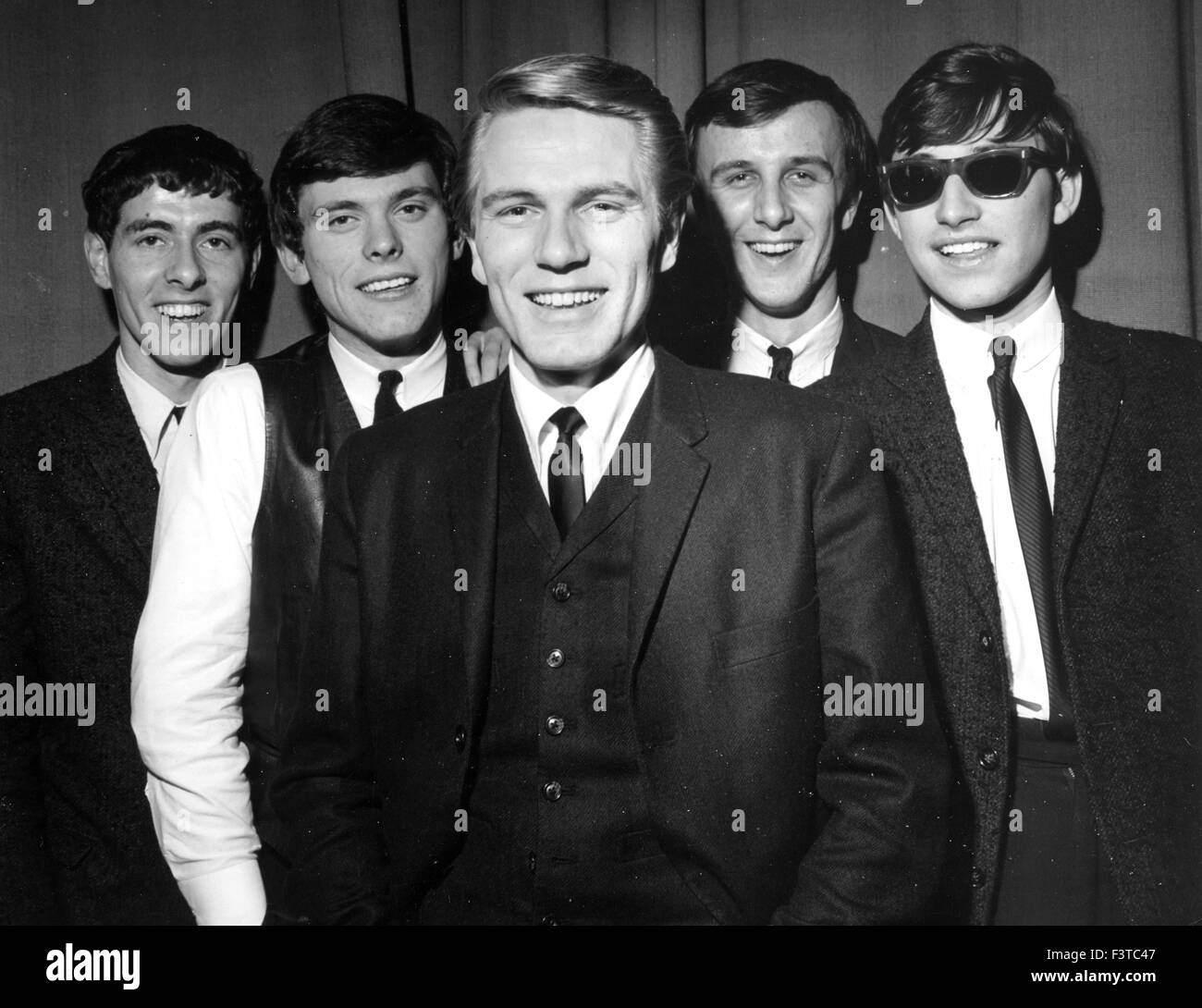 ADAM FAITH AND THE ROULETTES UK pop group in February 1963. Photo Tony Gale Stock Photo