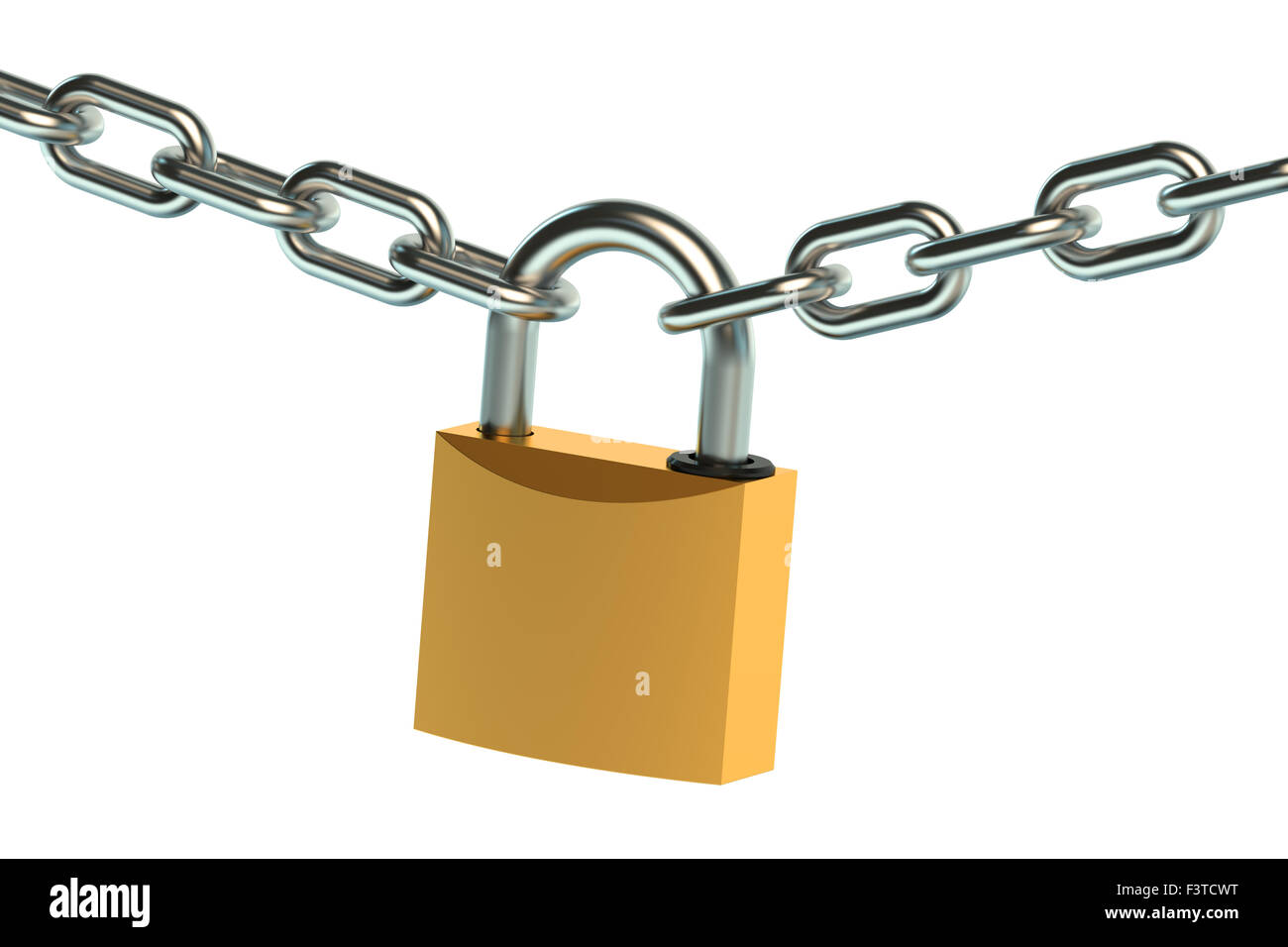 padlock and chain isolated on white background Stock Photo - Alamy