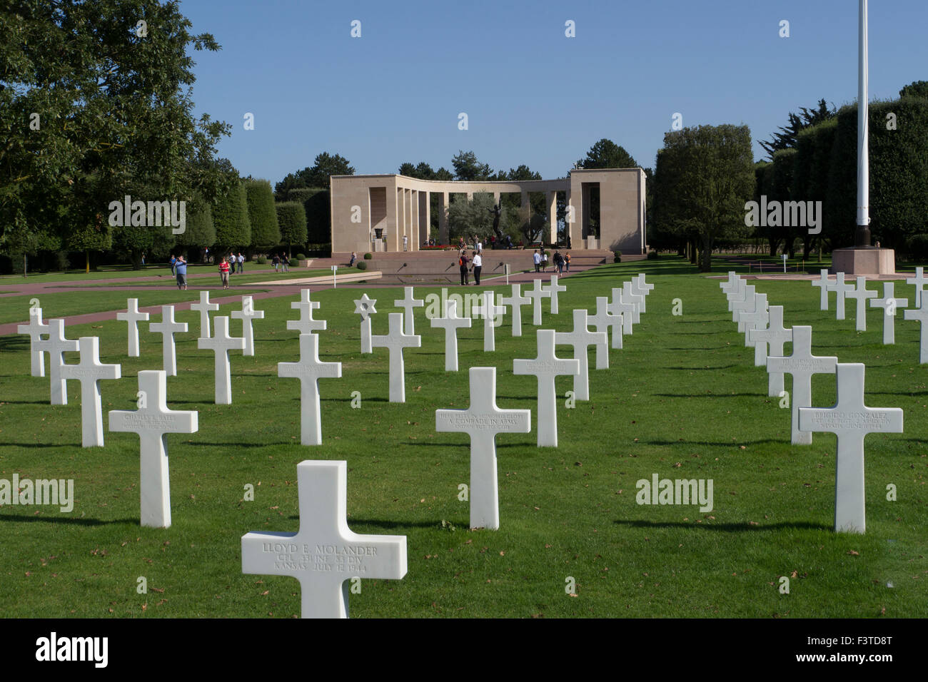 Normandy American Cemetery and Memorial, Omaha Beach. Stock Photo