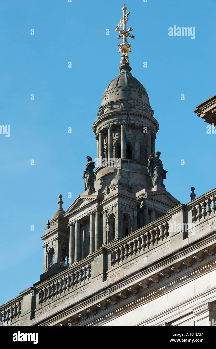 Tower of Glasgow City Chambers. Stock Photo