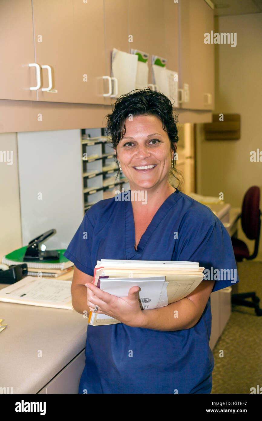 Female nurse in doctor's office. MR ©Myrleen Pearson Stock Photo Alamy