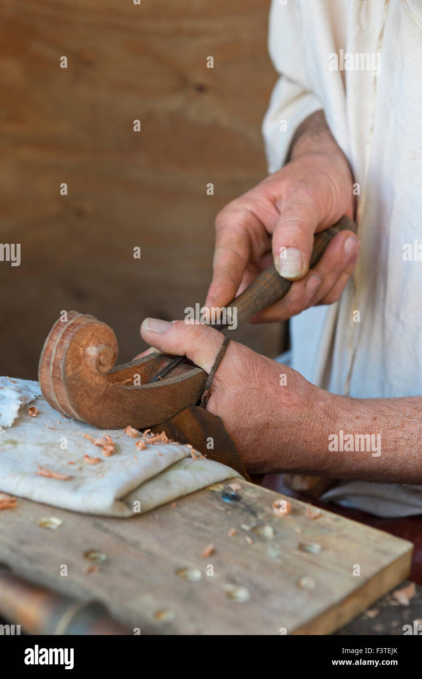 artisan who prepares a musical instrument Stock Photo Alamy