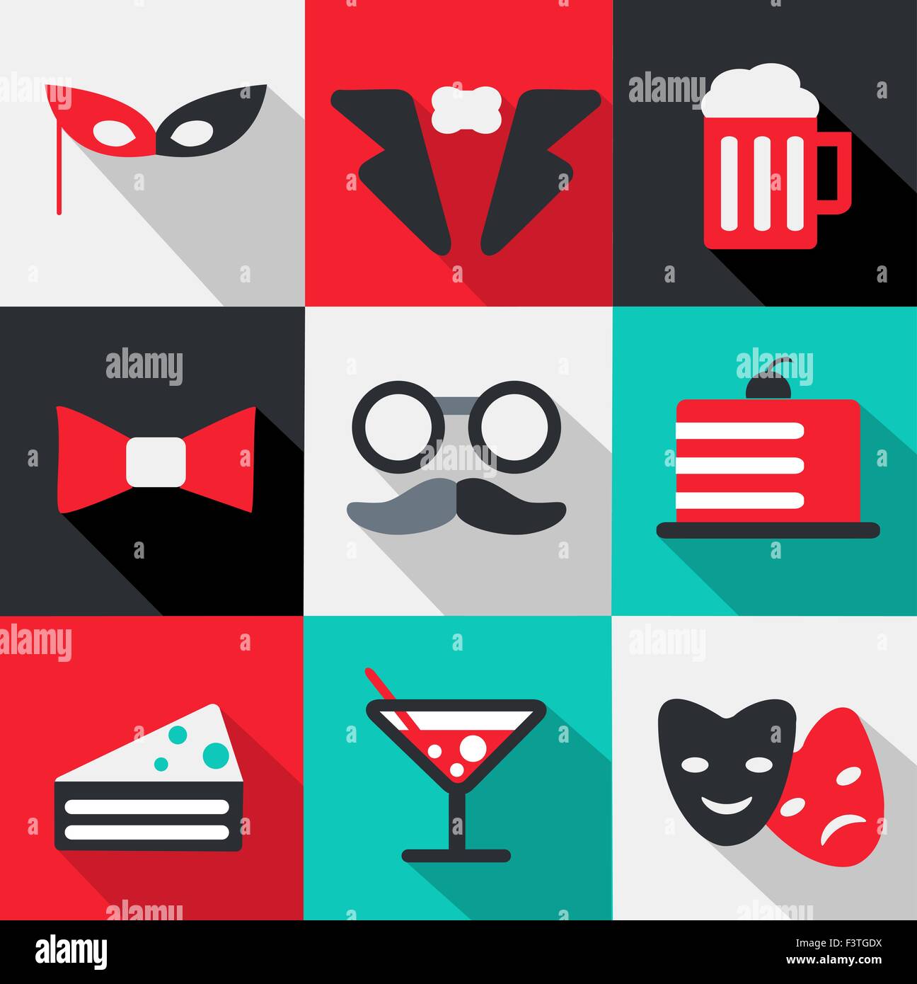 Party and Celebration icon collection Stock Vector Image & Art - Alamy