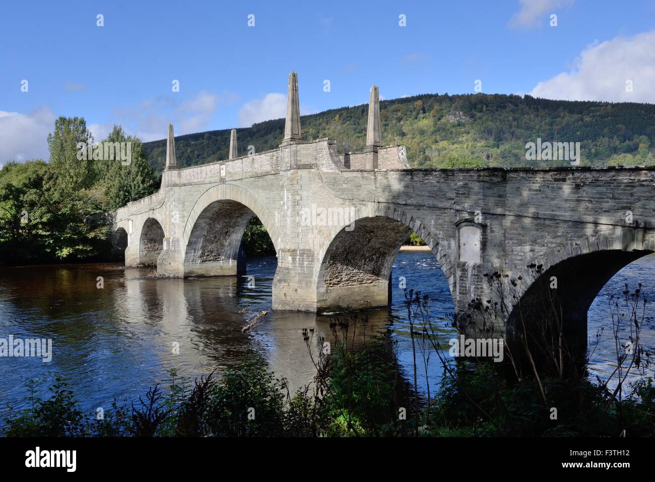 The bridge over the river Tay at Aberfeldy, Scotland, UK Stock Photo
