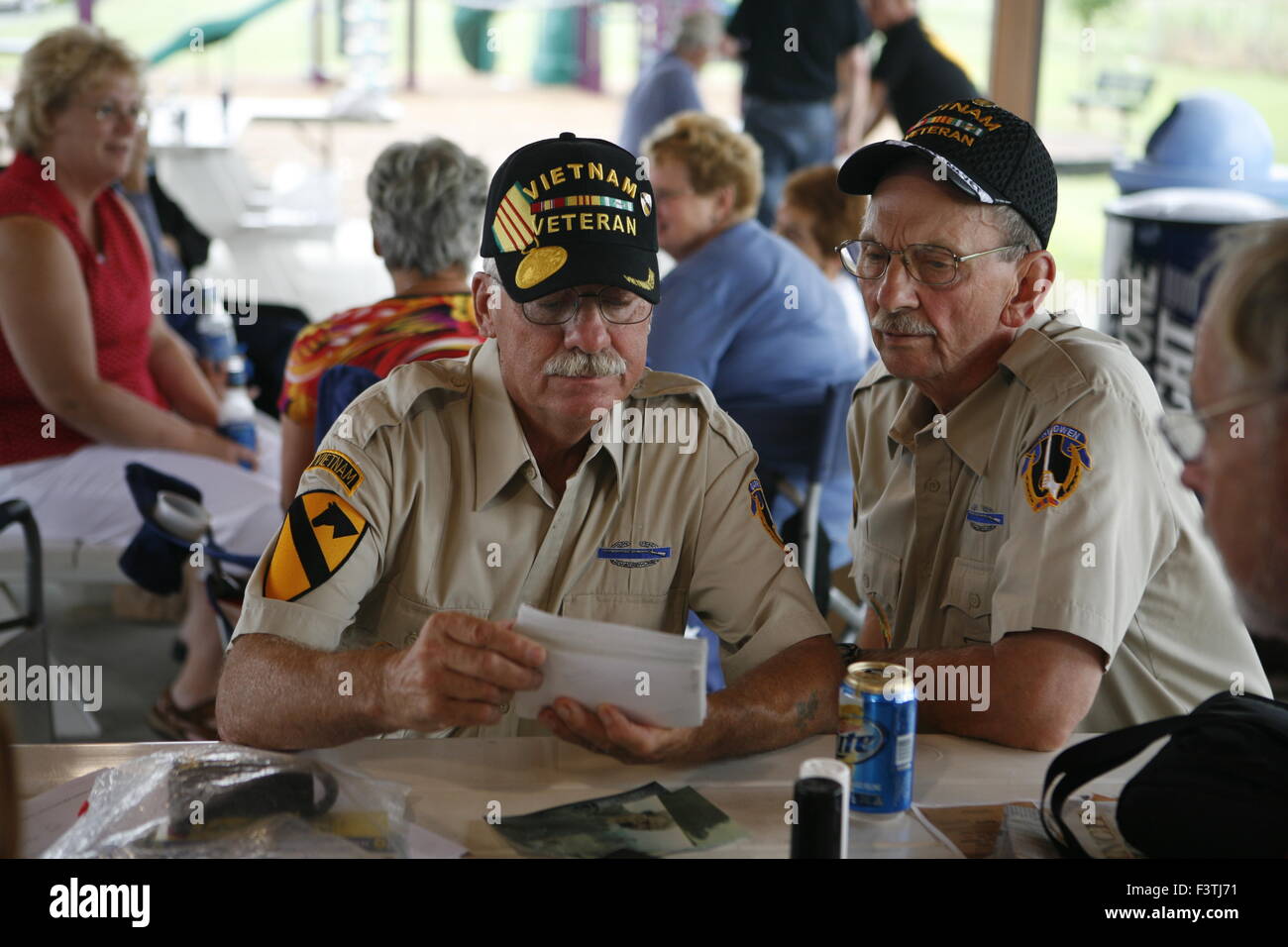 B Co. 1/7th Cavalry Reunion in Effingham, Illinois. July 31-Aug2, 2009. Stock Photo