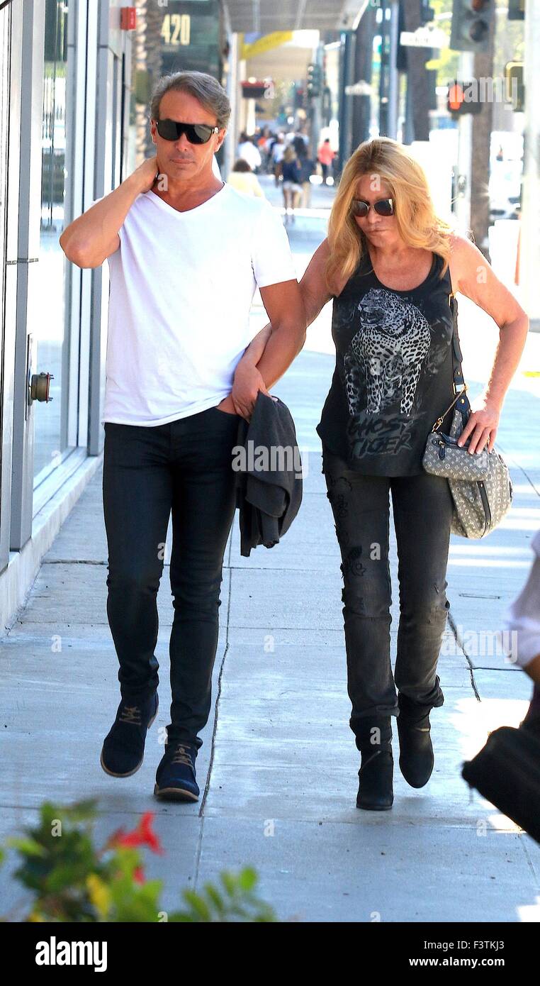 Fashion Designer Lloyd Klein and socialite Jocelyn Wildenstein out and  about in Beverly Hillsarm in arm as they walk together Featuring: Lloyd  Klein, Jocelyn Wildenstein Where: Los Angeles, California, United States  When: