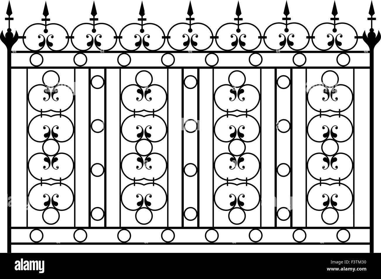 Wrought Iron Gate, Door, Fence, Window, Grill, Railing Design Vector ...