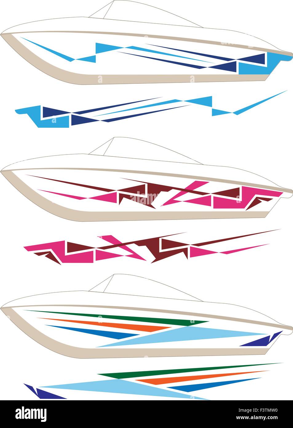 Boat Graphics, Stripe Vinyl Ready Vector Art Stock Vector Image & Art